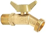 Homewerks VHN-QTR-F4B Hose Bibb with 1/4-Turn and No-Kink Design, Male Thread and Solder, Brass, 3/4