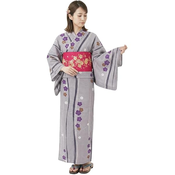 Amazon.co.jp: 浴衣 反物 女性用 芸艸堂 UNSODO 日本製 綿 紅梅織り