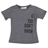 ベビーTシャツグレーBoys Girls半袖がわからない場合Print Tee カラー: グレー