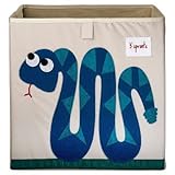 3 Sprouts Fabric Cube Storage Bin - Snake [並行輸入品]