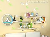 ALUP- 丸い木の壁の棚/フローティングシェルフ/プラントスタンド/フラワーラック/本棚、リビングルーム壁掛けテレビの背景装飾フレーム