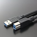 USB3.0対応 USB3.0ケーブル Super Speed 高速データー転送 A-Bタイプ ブラック (1.8MB 1.8M)