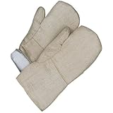Bob Dale 63-9-740TF High Heat Woven Fiberglass Mitt with Melton Lining, 14 Size, Beige by Bob Dale
