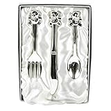 Silver Plated Teddy Cutlery Set - Lovely Gift for New Baby, Christening or Baptism