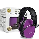 Vanderfields 子供用(推奨年齢3歳以上) 防音 イアーマフ 騒音 スポーツ観戦 コンサート 勉強・睡眠等に使用 折りたたみ可能 メンテナンスクリーナー付き (紫) [並行輸入品]