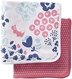 Carter's 2 pk Swaddle Blankets- Pink Navy Prints by Carter's
