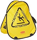 Rubbermaid Commercial FG9S0700YEL Folding Safety Cone with Caution Imprint in English, Spanish and F
