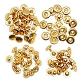 KUKU工房 バネホック ホック ボタン レザークラフト ハンドメイド 50組セット (8mm, シルバー)