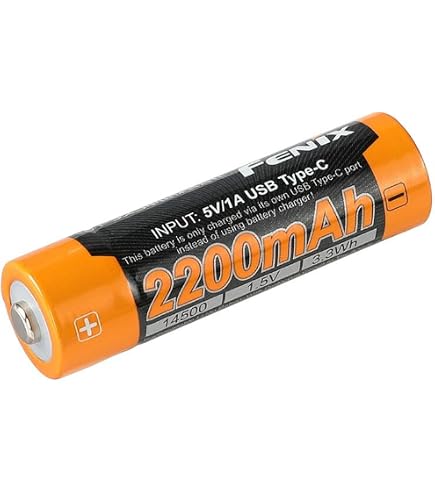 Amazon | 14500バッテリーリチウムイオン2パックBMS保護スマートLED