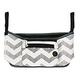 Domybest　ベビーカー用バッグ　収納バッグ　多機能　お洒落　防水　ドリンク ボトル ホルダー　オーガナイザー　小物入れ　収納 ポッケ　全3色 (ウェーブ)