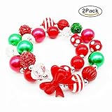 sohapy 2パックカラフルなプリンセスChunky Bubblegumビーズネックレスfor Little Girlsベビー幼児用