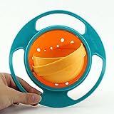 KOUY 子供ボウル ジャイロボウル 幼児食器摂食ジャイロボウル UFOジャイロ 360回転 食品のこぼれ防止 幼児食事練習 食洗機対応 全3色