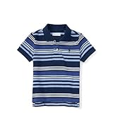 ポロラルフローレン ポニー付 ストライプコットン 半袖ポロシャツ ネイビーマルチ (男の子12～24か月用) 18M [並行輸入品]