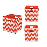 Modern Littles Organization Bundle Storage Bins, Bold Red Chevron, 3 Count by Modern Littles