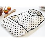 ファムベリー　お食事エプロン (クリーム×ラメドット)