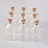 Jarvials 無料配送50MLワイン軟木栓透明ガラス瓶、内装ボトル祝福ボトル空のガラス瓶透明な容器（12、50ML）