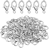 yuentoen カニカン シルバー ゴールド 约300個 12mm 金具 アクセサリー パーツ ハンドメイド 材料 (プラチナ)