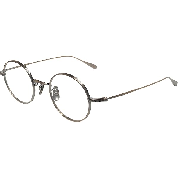 Amazon | [越前國甚六作] 鯖江 メガネ ブランド チタン 丸 丸メガネ 丸