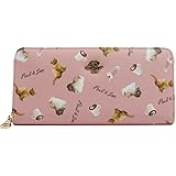 PAUL＆JOE ACCESSOIRES(ポール＆ジョー アクセソワ) 長財布 レディース 使いやすい 猫柄 大容量 ラウンドファスナー 小銭入れ 御洒落 小銭入れ仕切り 軽い 小銭が出しやすい pja-w711 (ピンク)