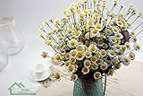 Coobl人工シルクフラワーRural Little Daisy花ウェディングブーケ花嫁Holding Garlands Vine Plant花嫁DIY花アートホーム装飾（6pcs） イエロー A