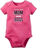 Carters Baby Girls Mom's The Boss Bodysuit Pink 3M by Carter's
