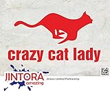 JINTORA ステッカー/カーステッカー - Crazy cat lady - クレイジーキャットレディ - 149x83mm - JDM/Die cut - 車/ウィンドウ/ラップトップ/ウィンド