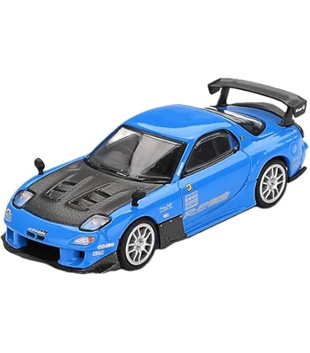 MINI GT RX-7 RE-Amemiya Silver Metallic with Matt Black Hood