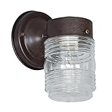 Sunset Lighting F4600-62 Outdoor Wall Sconce with Clear Glass, Rubbed Bronze Finish [並行輸入品]