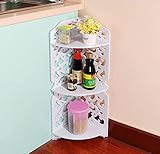 GRJH® トイレ商品シェルフバスルームアメニティ収納棚リビングルームランディングコーナー三角棚 防水性と耐久性