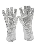 High Temp(1000°C) Heat Resistant Aluminized Safety Welding Work Gloves 38cm (14.96" ) Oven Mitt [並行輸