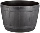 アイリスオーヤマ 鉢 木樽風ポット 12号 ダークブラウン