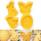 私の家族 4 個入イースターのクッキーのプランジャー カッター鳥の蝶の卵のウサギ フォンダン ケーキ鋳型を焼成
