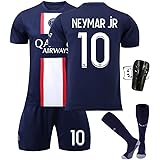 [Orose] サッカー ユニフォーム No.10 Neymar ネイマール ジュニア 22-23 パリ サンジェルマン ホーム パリ・サンジェルマン・フットボール 大人用と子供用練習着 靴下と防具を持参する ジュニア サッカーTシャツ+ショーツスー