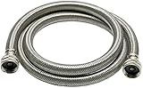 Fluidmaster B9WM60HE High Efficiency Washing Machine Connector, Braided Stainless Steel - 3/4" Hose 
