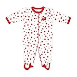 NCAA Wisconsin Badgers Infant Polka Dot Footedクリーパードレス、6ヶ月、レッド