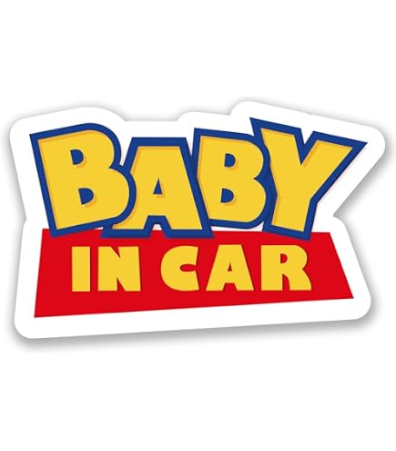 Amazon.co.jp: マンウィズ BABY IN CARマグネット イエロー ピンク