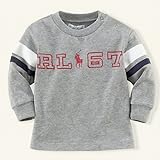 ラルフローレン [男の子0～9か月]ポロラルフローレン 長袖ラルフ　ビックフォント〔グレー〕並行輸入品