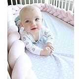 Domybest ベビーベッドガード 赤ちゃんサイドガード ソファークッション ノットクッション結び目 抱き枕 ベッドフェンス ロング 柔らかい 部屋飾り 撮影小物 出産祝い ピンク