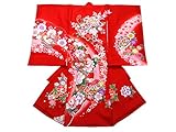 着物美人 お宮参り 女の子 着物 お祝着 新生児 初着 のしめ 宮参り着物 赤ちゃん着物 掛け着 正絹 【 手毬と雪輪 】a500105
