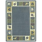 Joy Carpets Kid Essentials Infants & Toddlers Oval Seeing Spots Rug Soft 5'4 x 7'8 [並行輸入品]