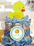 Rubber Ducky Duck Mini Diaper Cake - Handmade By LMK Gifts - Gift For Baby or Girl - Makes a Great B