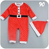 PS BABY ベビー サンタクロース 男の子 帽子付き (90)