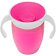 マンチキン(munchkin) ベビー用 マグ こぼれない ハンドル / ふた 付き コップ 6カ月から 上手に飲める 練習 ミラクルカップ 196ml ピンク FDMU10802 1個 (x 1)