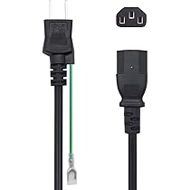 Amazon.co.jp: Tatsusen 1.5m AC電源ケーブル 2ピンプラグ（オス）⇔3P