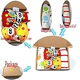 GoodOkay 4-Piece Baby Infant Soft Toy [Zebra and Donkey] Animal Wrist Rattle and Foot Finder Develop