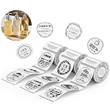 NIIMBOT ラベルシール【3ロール】B1/B1Pro/B2/B2Pro/B21/B21Pro/B31ラベルメーカー対応 純正感熱ロール紙 感熱ラベルプリンター 印刷用紙 強粘着 耐水 宛名印刷 整理整頓 収納 値札 150枚入り/巻 50x50mm 丸い透明