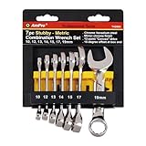 AMPRO T42093 7 Piece Stubby Combination Wrench Set [並行輸入品]