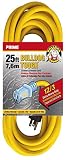 Prime Wire & Cable LT511825 25-Foot 12/3 SJTOW Bulldog Tough Extension Cord with Prime Light Indicat