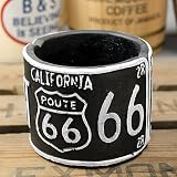 ルート６６（ROUTE66） プランター ミニラウンド ブラック＿ZZ-NC510BK-FEE