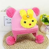 ベビー キッズ 赤ちゃん ニット帽子 ボンボン付き 耳まであったか！ 防寒 保温 冬 帽子 うさぎ 2017新製品 pink